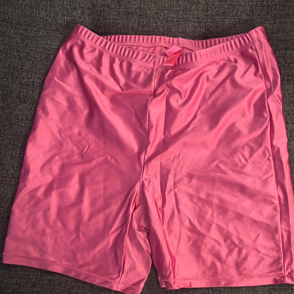 SKIMS Pink Silk-Like Bike Shorts, L EUC